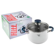 Кастрюля HITT Lenz Л2695 H07227 со стеклянной крышкой 5л
