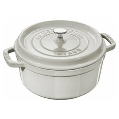 Кокот круглый, 26 см, 5,25 л, белый трюфель, Staub