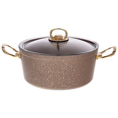 Кастрюля Agness Премиум Экселент 4,9 л/24х11 см с индукционным дном и трехслойным покрытием Granit, Pfoa Free (936-224)