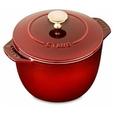 Кокот круглый, объем: 1,5 л, материал: чугун, цвет: гранатовый, STAUB