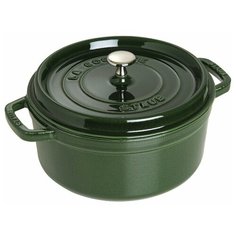 Кокот Staub круглый, 20 см, 2,2 л, зеленый базилик 1102085