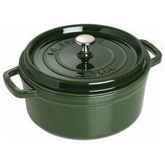 Кокот Staub круглый, 28 см, 6,7 л, зеленый базилик 1102885