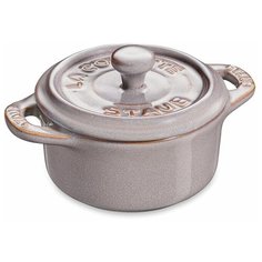 Кокот круглый, диаметр: 10 см, материал: керамика, цвет: серый, Staub