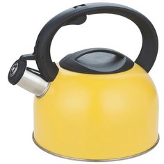 Чайник со свистком 2 л цвет жёлтый Calve