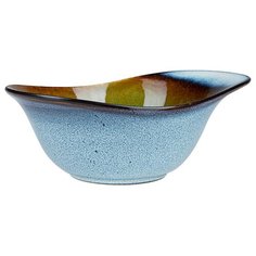 САЛАТНИК овальный 185х135мм 450мл, синий+зеленый "Corone Verde"