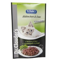 Влажный корм для кошек Dr. Clauders с курицей, с уткой 100 г
