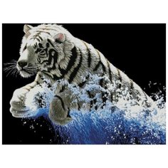 Набор для вышивания 3D "Белый тигр" 7071-3D (50х67 см) Белоснежка