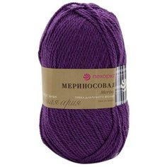Пряжа Пехорка Мериносовая (50%шерсть, 50%акрил) (191 ежевика) 10 шт