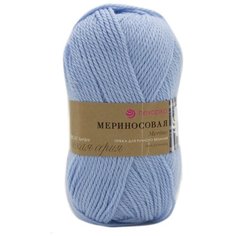 Пряжа Пехорка Мериносовая (50%шерсть, 50%акрил) (177 голубое небо) 10 шт