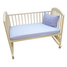 Baby OLTEX простынь трикотажная на резинке 60x120 голубой