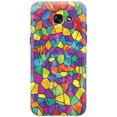 GOSSO Ультратонкий силиконовый чехол-накладка для Samsung Galaxy A5 (2017) с принтом "Яркая мозаика"