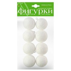 Пенопластовые фигурки. ШАРЫ С ГЛИТТЕРОМ. Ø 40 ММ, 8 ШТ. Hobby Time