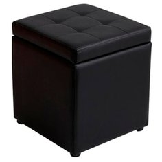 Пуф Шарм-Дизайн Евро с ящиком экокожа черный
