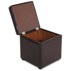 Пуф Шарм-Дизайн Квадро с ящиком черный