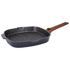 Сковорода-гриль Kukmara Granit Ultra 281а, 28x28 см, съемная ручка, Original