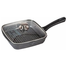 Сковорода-гриль Мечта Гранит С68, 28х28 см, с крышкой, гранит