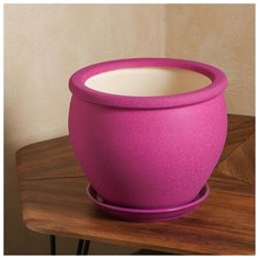 Горшок для цветов "Вьетнам" шёлк, фуксия, 10 л 5469950 Ориана