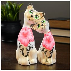 Фигура "Love Коты" ушастые 7×13×17см бел/золото (набор 2 шт) 215 671052 Хорошие сувениры