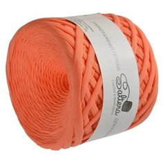 Пряжа трикотажная широкая "Saltera" 100м/300гр, ширина 7-9 мм (17 лосось) 4534588