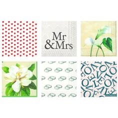 Салфетки для декупажа ассорти SDS №23 6 шт. "Свадебный сезон" Love2 Art