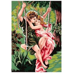 Канва жесткая с рисунком Крылатые качели 60 х 45 см* 14.862 Gobelin L, Diamant