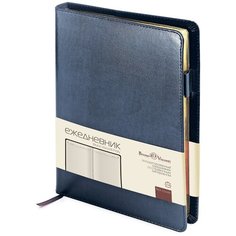 Ежедневник Bruno Visconti Profy полудатированный, искусственная кожа, А5, 208 листов, синий