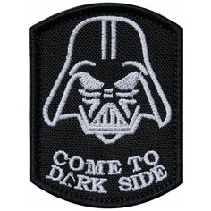 Нашивка (шеврон патч patch) "Come to dark side", вышивка на липучке, 5.7 x 7.7 см Teamzlo Workshop