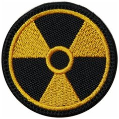 Нашивка (шеврон патч patch) "Радиация круг", вышивка на липучке, 6 x 6 см Teamzlo Workshop