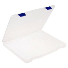 Контейнер для документов А4, с синими защелками, прозрачный ПД11 3870111 Стамм