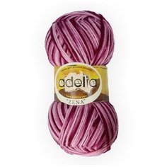 Пряжа Adelia "ZENA" 100% акрил №71 св.розовый-т.розовый-фиолетовый - 5 мотков по 100 г