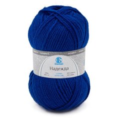 Пряжа Камтекс Надежда 100гр. 220м. (30% шерсть, 70% акрил) (019 василек) 10 шт