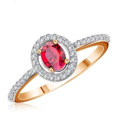 Бронницкий Ювелир Кольцо из красного золота К10844р, размер 16