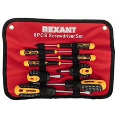 Набор отверток REXANT 8 шт CrV в тканевом органайзере