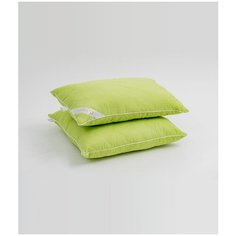 Подушка SELENA Crinkle line 70x70 см, Искусственный лебяжий пух, Зеленый
