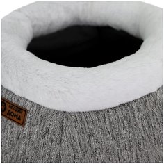 Домик-корзинка для животных, для собак, для кошек, "Не Один Дома" Бочонок, серый