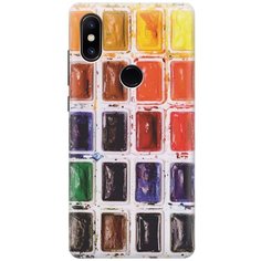 Cиликоновый чехол на Xiaomi Mi MIX 2S / Сяоми Ми Микс 2 эс с принтом "Палитра красок" Gosso