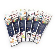 Карандаши цветные "HAPPYCOLOR", 6 ЦВ., 6 ВИДОВ Bruno Visconti