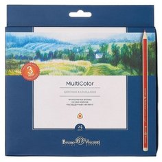 Карандаши цветные "Multicolor", 24 ЦВ., В КОРОБКЕ-ПЕНАЛЕ Bruno Visconti