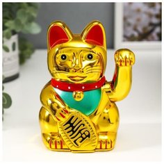 Сувенир кот пластик "Манэки-нэко" h=12 см 669559 Сима ленд