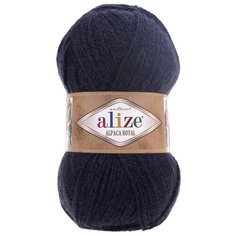 Пряжа ALIZE Alpaca royal 100г 250м (55 % акрил - 30 % альпака -15 % шерсть) (58 темно-синий) 5 шт