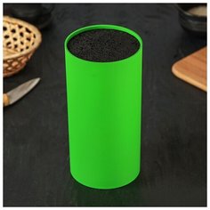Подставка для ножей "Нео" с наполнителем, покрытие Soft-touch, 22х11 см, цвет зелёный 3936216 Сима ленд