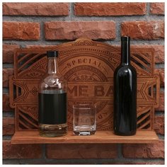 Полка под алкоголь Home bar, 45 × 32.5 × 10 см 4334337 Сима ленд