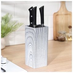 Подставка для ножей "Мрамор" 9х9х22,5 см 5386110 Сима ленд