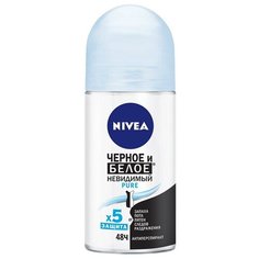 Nivea антиперспирант, ролик, Черное и Белое Невидимый Pure, 50 мл