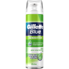 Гель для бритья Blue Sensitive Gillette, 200 мл