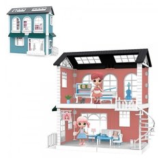 Игровой набор ABtoys Модульный домик (собери сам), 4 секции. Мини-куколки в гостиной и музыкальной комнатах, в наборе с аксессуарами