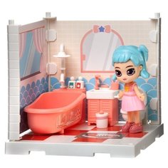 Игровой набор ABtoys Модульный домик (собери сам), 1 секция. Мини-кукла в ванной комнате, в наборе с аксессуарами