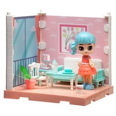 Игровой набор ABtoys Модульный домик (собери сам), 1 секция. Мини-кукла в гостинной, в наборе с аксессуарами