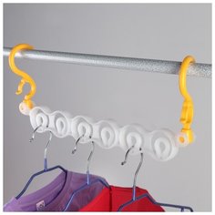 Вешалка д/плечиков 352*159*26мм , цвет белый 4847180 Yamada