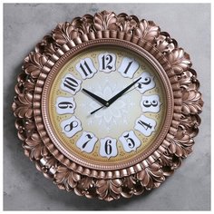 Часы настенные, серия: Интерьер, "Тафлен", бронзовые, d=56 см 1586541 Сима ленд